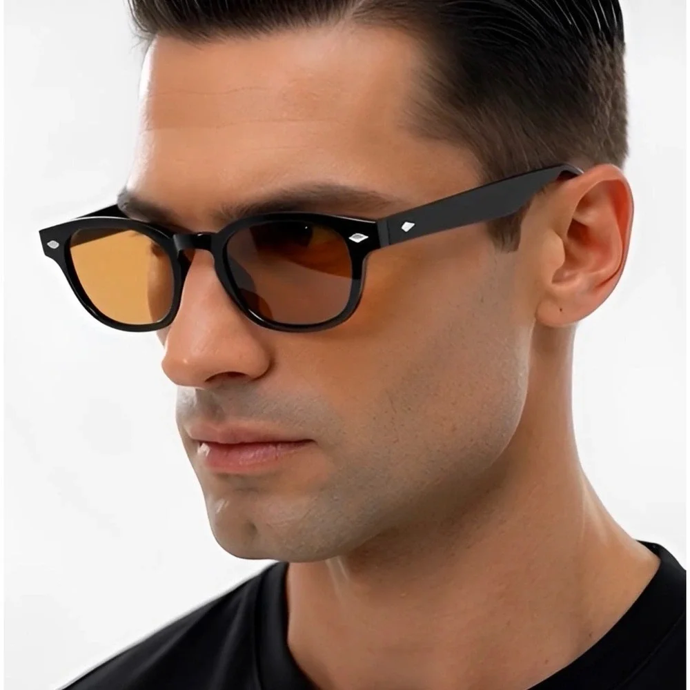 Hot Selling New Design‎ Classic Fashion Trend Black Round PC Frame UV400 Lentes